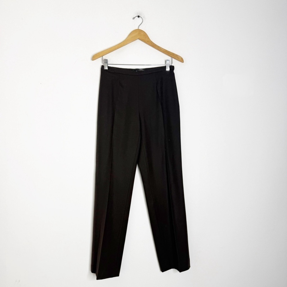 Les Copains Women’s Italian Wool Blend Dress Pants Deep Brown Size 42 US 4/6